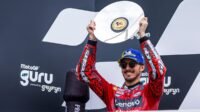 Pebalap Ducati, Francesco Bagnaia, finis di podium kedua pada MotoGP Australia 2023 di Sirkuit Phillip Island, Sabtu (21/10/2023). (Dok. Ducati)