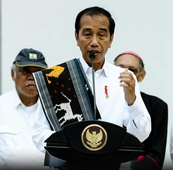 Presiden Jokowi meresmikan rehabilitasi Gereja Katerdal Keuskupan Agung Kupang, di Kupang, NTT, Rabu (06/12/2023).