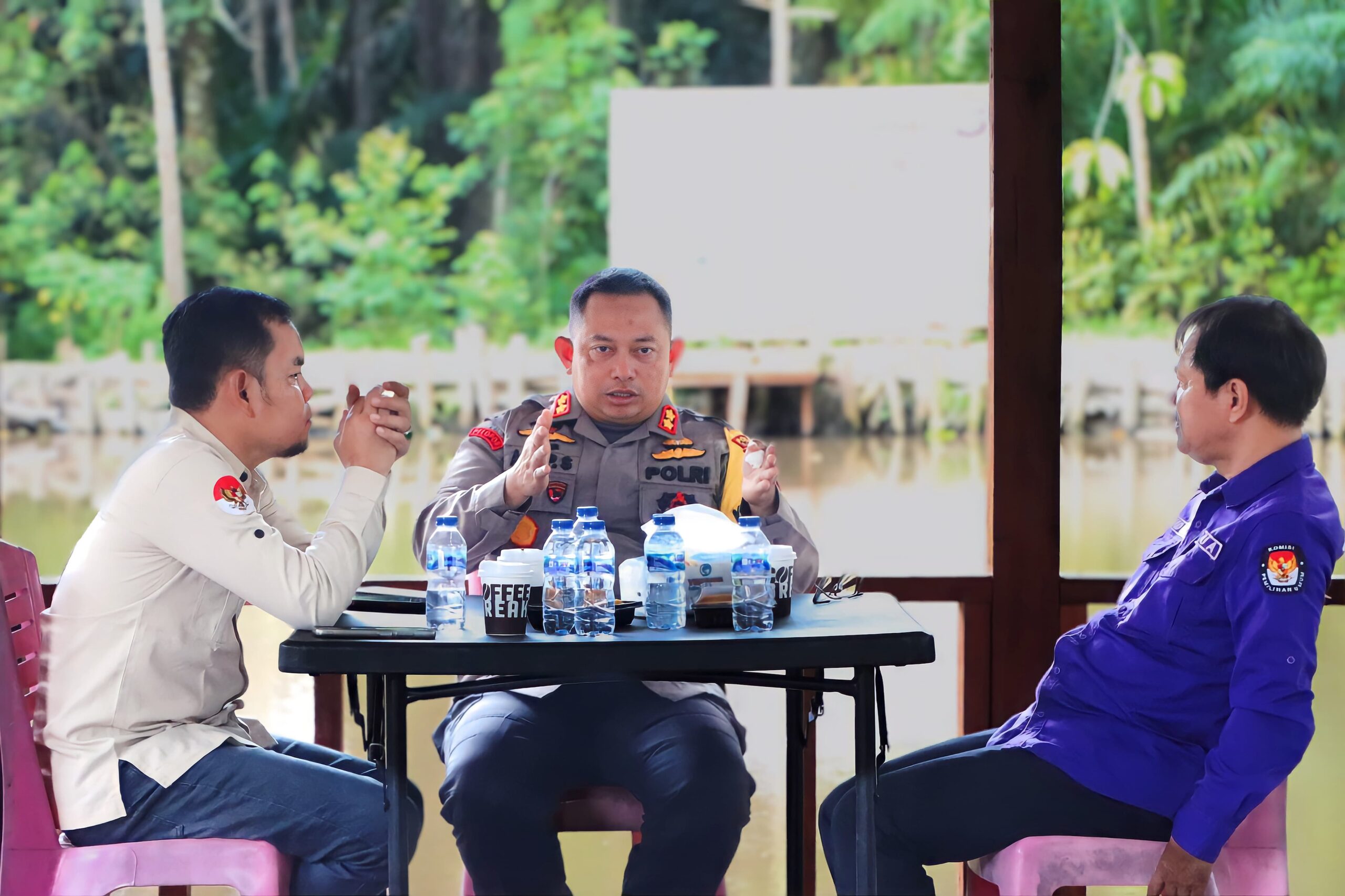 Foto : Kapolres Siak, Ketua KPU Siak dan Ketua Bawaslu Siak